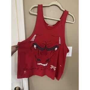 Vintage Chicago Bulls Tank Top Sz XL 90s Sportswear Big Logo Flaws